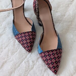 Gently Used JCrew Brocade Stack Heels